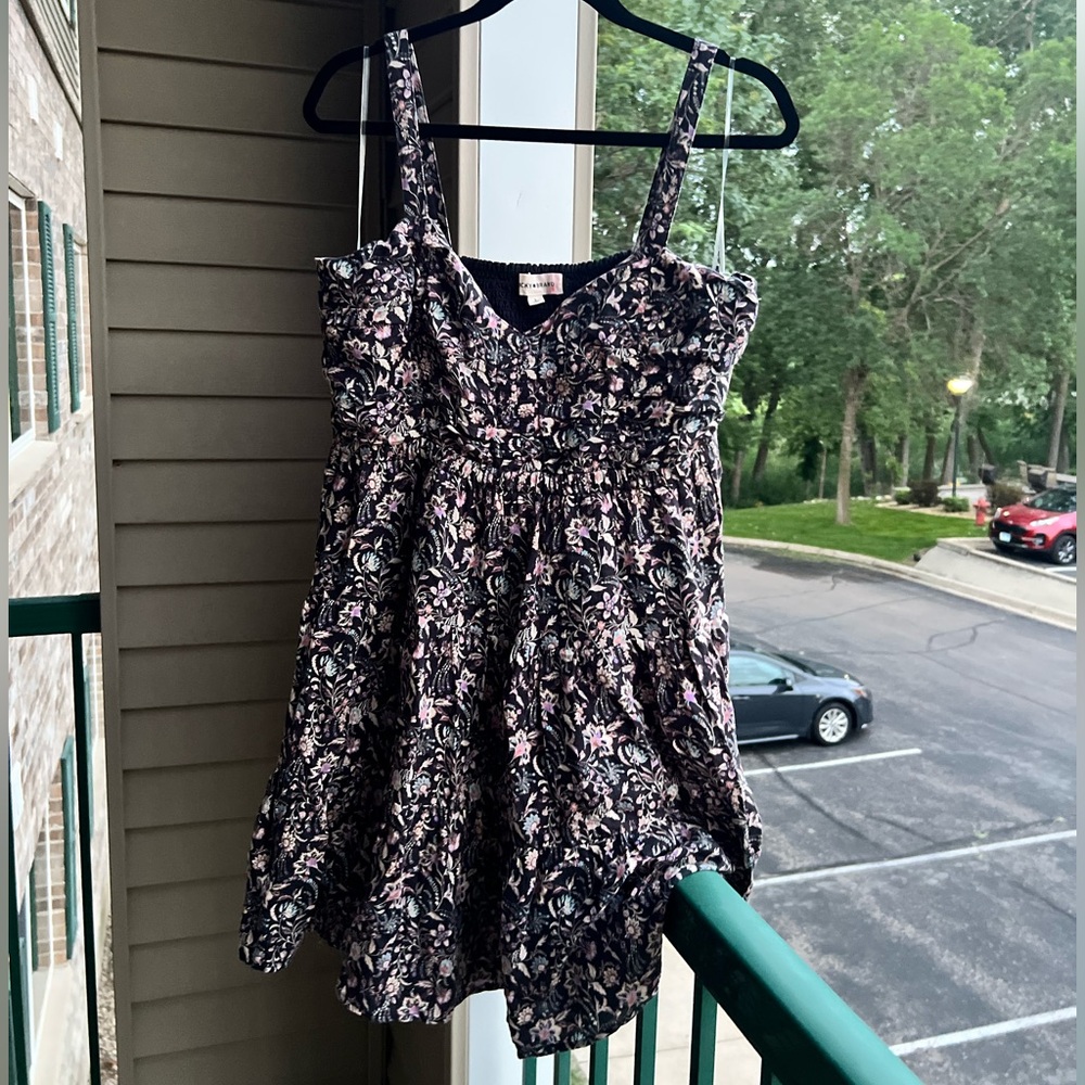 🆕 Lucky Brand Smocked Floral Boho Cottagecore Mini Sundress - Size M L - Picture 5 of 17